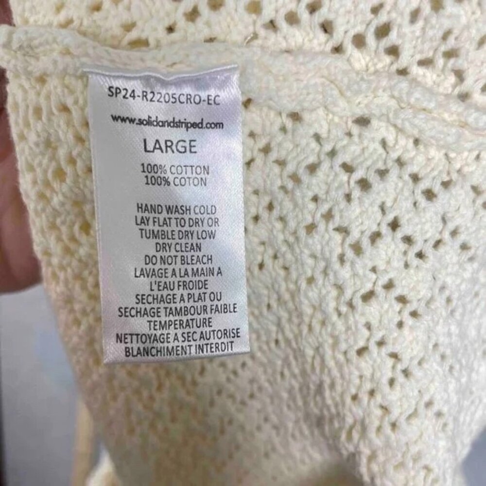 Solid & Striped Celeste Sleeveless Crochet Crop T… - image 5